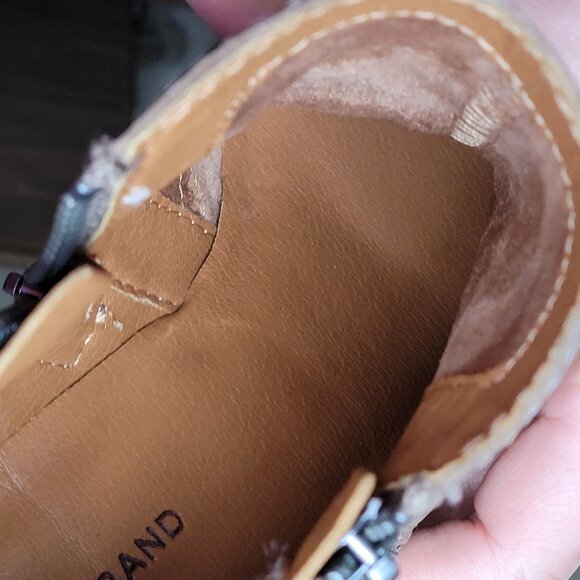 Lucky Brand Basel Women's 8.5 Ankle Boots Booties Leather Zip Light Brown - Picture 10 of 12